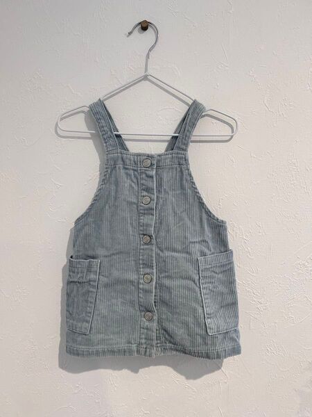 ZARA コーデュロイジャンパースカート 90