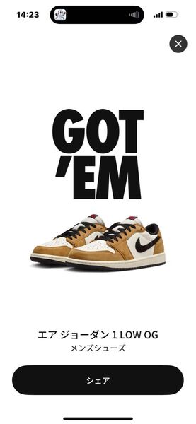AIR JORDAN 1 RETRO LOW OGルーキーオブザイヤー26cm