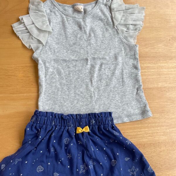 ベビー服 セットアップ 2点セット 女の子 夏服 90
