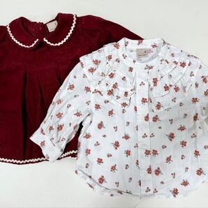 ブラウス 2枚セット 80 petit mine
