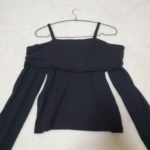 GRL オフショル トップス ブラック M