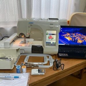 JUKI Jureve HZL-010 刺繍ミシン+刺繍機 +刺繍ソフト入りPC+SMカード+SMカードリーダーライター