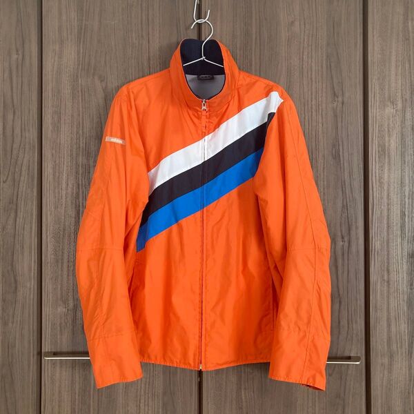 adidas アディダス ナイロンジャケット トラックジャケット ジップアップ ジャンパー ロゴ ポリエステル Lサイズ