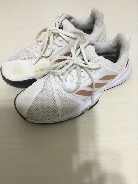 adidas テニスシューズ 23.5cm ホワイト系