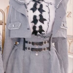 LIZLISA リズリサ セットアップ 2連リボンベルトスカパン&ジャケット 地雷系 量産型 フレンチガーリー