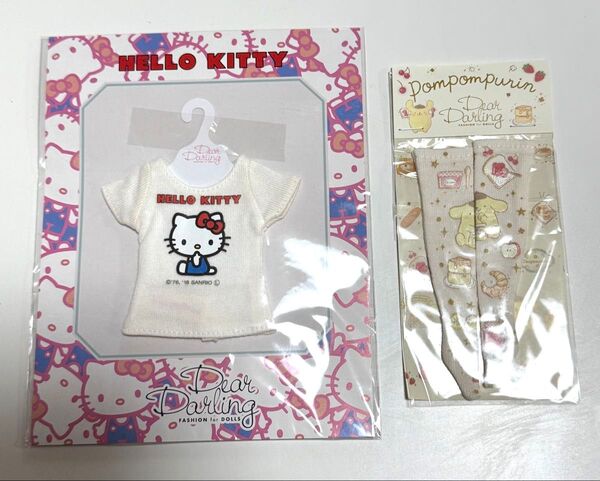 【新品・未開封・極美品】大人気!ブライスとサンリオのコラボ・キティ Tシャツ & ポムポムプリン靴下