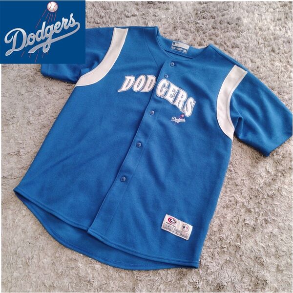 古着 90s MLB ロサンゼルスドジャース DODGERS ベースボールシャツ ゲームシャツ