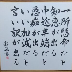 書道作品 武田信玄の言葉