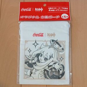 コカコーラ 原神 オリジナル巾着ポーチ パイモン