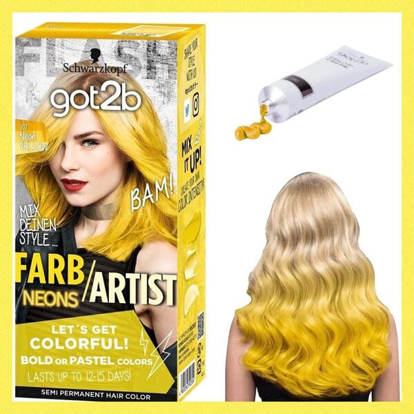 シュワルツコフ got2b カラークリーム ヘアカラー 髪染め ネオンイエロー