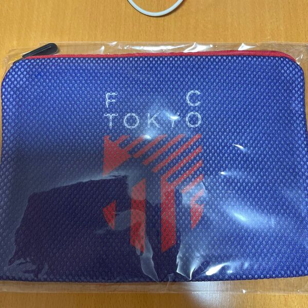 FC TOKYO 非売品 メッシュポーチ 東京きらぼしフィナンシャルグループ サッカー サポーター グッズ