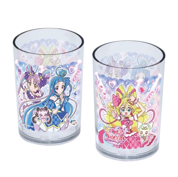 【新品未開封】キミとアイドルプリキュア♪ 2P タンブラーセット コップ 透明ケース入り 小森樹脂 ☆