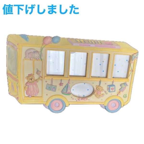 新品、フォトフレーム 写真立て バス型