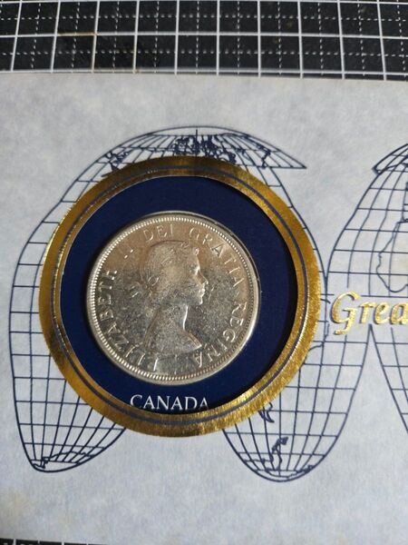 カナダ 1ドル 1960 エリザベス2世 銀貨 フランクリンミント イギリス 硬貨