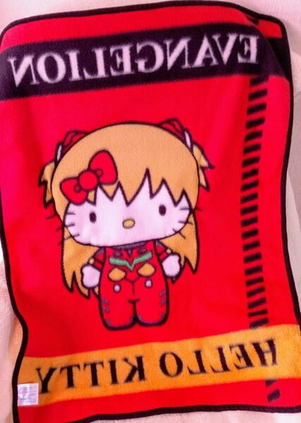 【激レア】エヴァンゲリオン×ハローキティ コラボ ブランケット