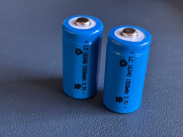 CR123A 16340 充電地 電池 2本セット