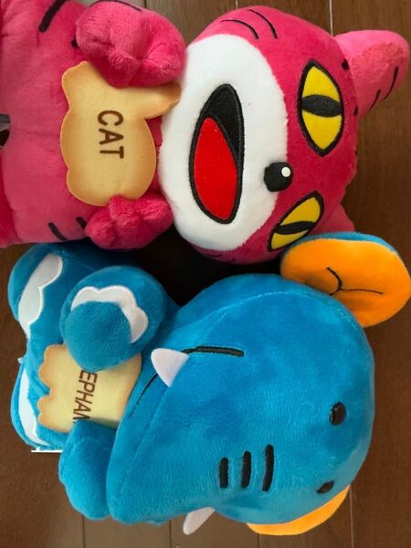 たべっこどうぶつ ぬいぐるみ ゲオ限定 ゾウ ネコ