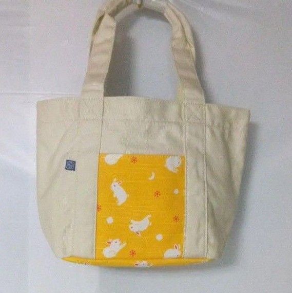 新品 トートバッグ ミニトート うさぎ 帆布 和柄 お弁当バック
