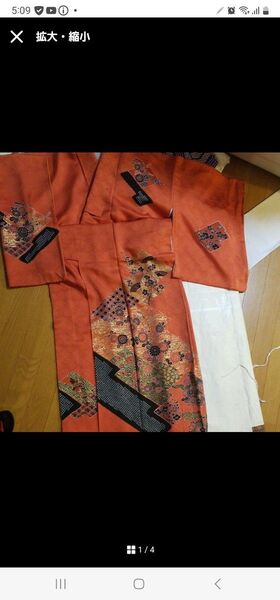 未着用 正絹 金彩、刺繍華やかな付け下げ 着物