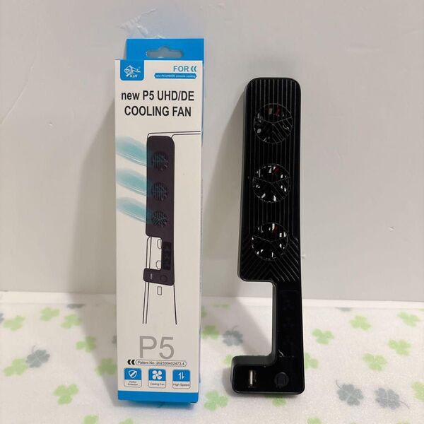 新型PS5 Slim 冷却ファン 新型PS5 Slim用アクセサリー プレステ5スリム用高性能冷却ファン 3段階風速調整可能