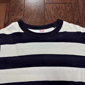 power wear フリーホイーラーズ ロンT 長袖 S ボーダー ネイビー