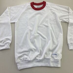 体操服 長袖シャツ 丸首 赤 S