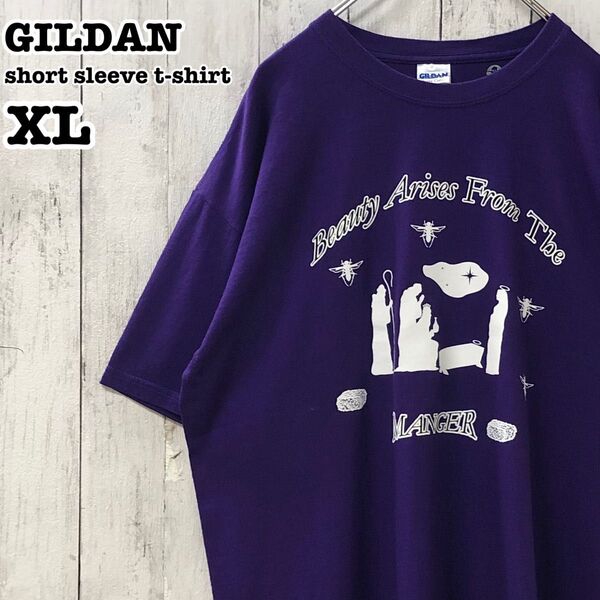 ギルダン US アメリカ古着 半袖 プリント Tシャ XL