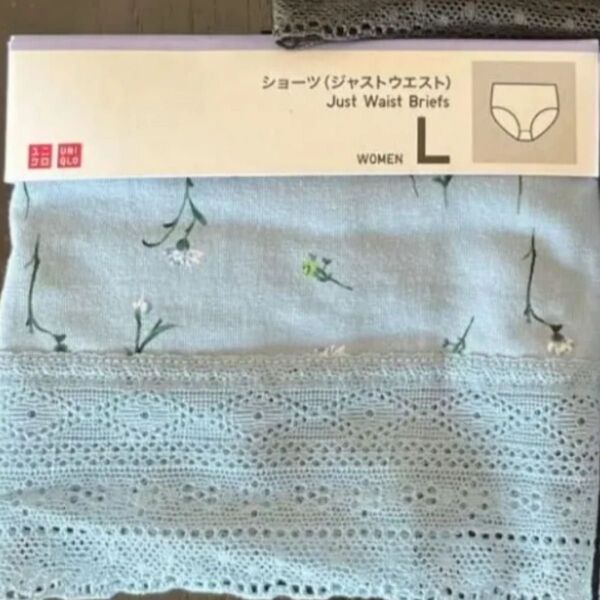 UNIQLO ショーツ Lサイズ 水色 花柄