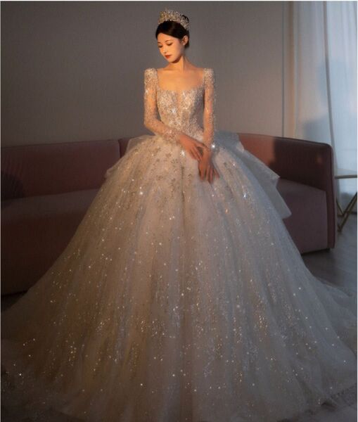 SALE!!!!本日21時まで!!!!!キラキラ ドレス ウェディング ウエディングフォト 2次会 前撮り 結婚式