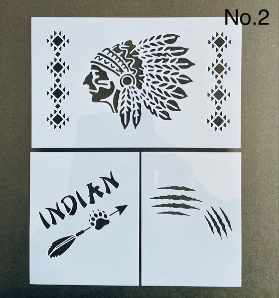 ステンシルシート インディアン No.2