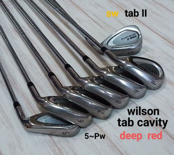 wilson tab cavity deep red アイアン #5~#Pw オマケSw(tab2) ウィルソンゴルフ