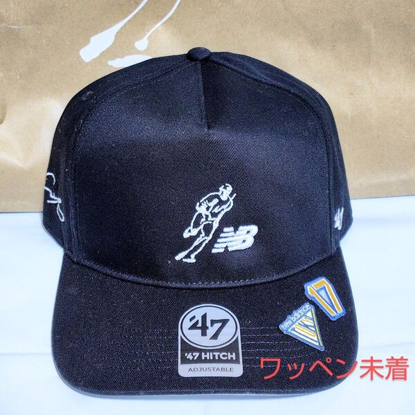 ニューバランス New Balance 47 HITCH キャップ 2025 TOKYO 大谷翔平サイン刺繍入り ワッペン付き 黒