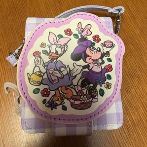オンライン完売 ディズニー しまむら ミラー付きポーチ ミニー デイジー レトロ