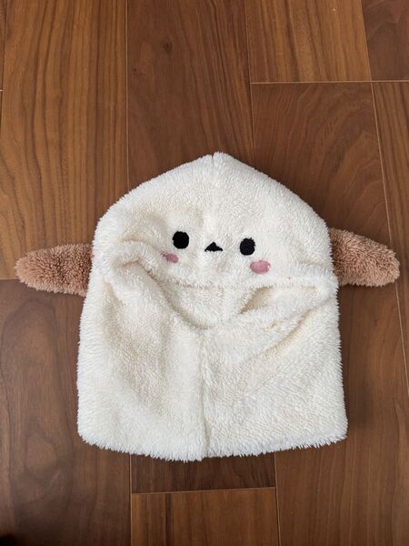 新品未使用 羊 ニット帽 帽子 ベビー もこもこ フルフェイス ヘアキャップ
