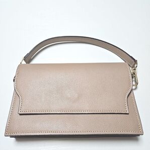 【美品】ミロス MILOS レザー ショルダーバッグ ハンドバック ベージュ