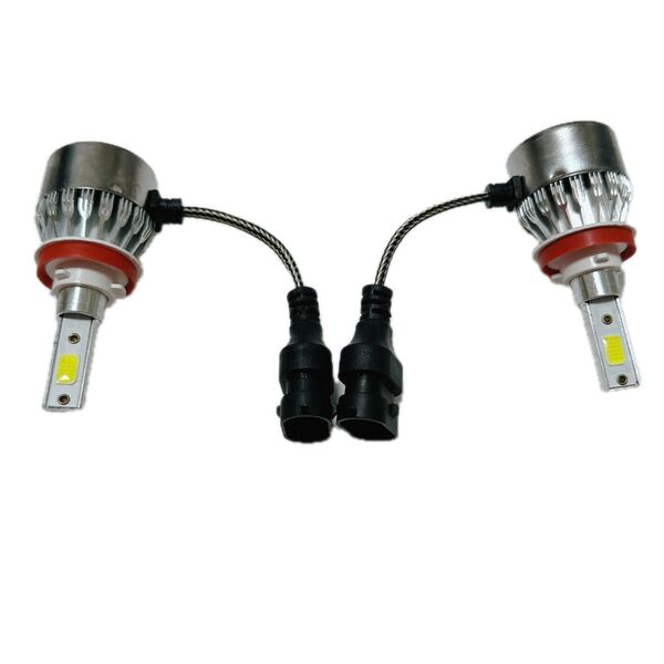 即購入OK!C6 高輝度 車検対応 LED ヘッドライト H8 H9 H11 ホワイト2個