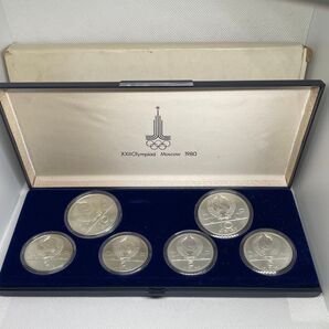 銀貨133g★ 1980年 モスクワオリンピック記念★6枚セット 銀貨