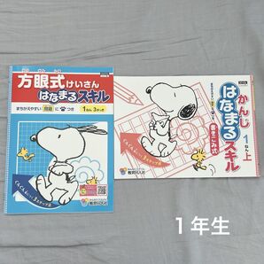 方眼式けいさん はなまるスキル 1年 3学期 と かんじ 1年上 2冊セット