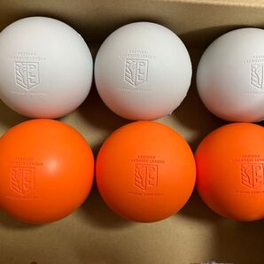 マッサージボール ラクロスボール オレンジ白 6個セット