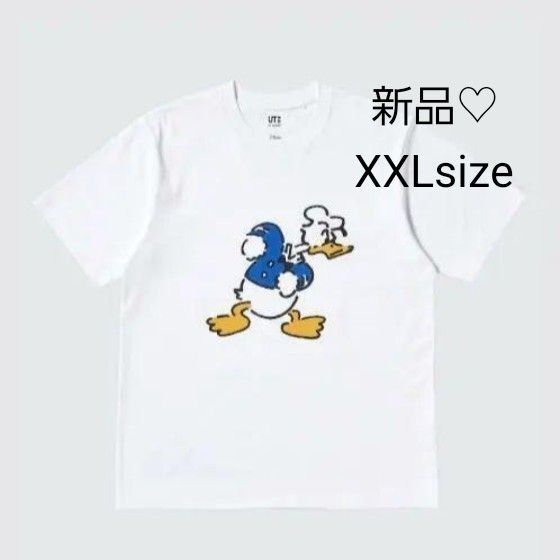新品 UNIQLO ユニクロ マジックフォーオールウィズ長場雄UT ディズニー ドナルド Tシャツ XXL