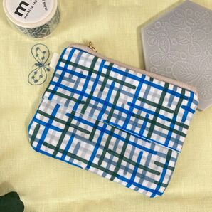 ミナペルホネン生地使用 ポケットティッシュポーチ ハンドメイド ポーチ メイクポーチ ファスナーポーチ ミナペルホネン