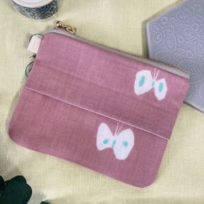ミナペルホネン生地使用 ポケットティッシュポーチ ハンドメイド ポーチ メイクポーチ ファスナーポーチ ミナペルホネン