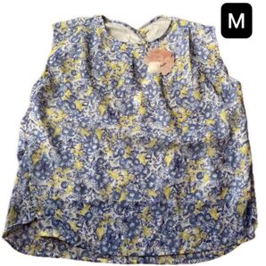 ノースリーブ トップス M 花柄 裏地付き 新品 夏服