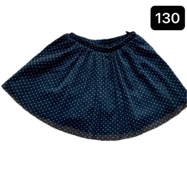 チュールスカート インナー付き MPS 中古 女の子 ミニスカート パンツ付きスカート スカート丈31センチ 130サイズ 子供服