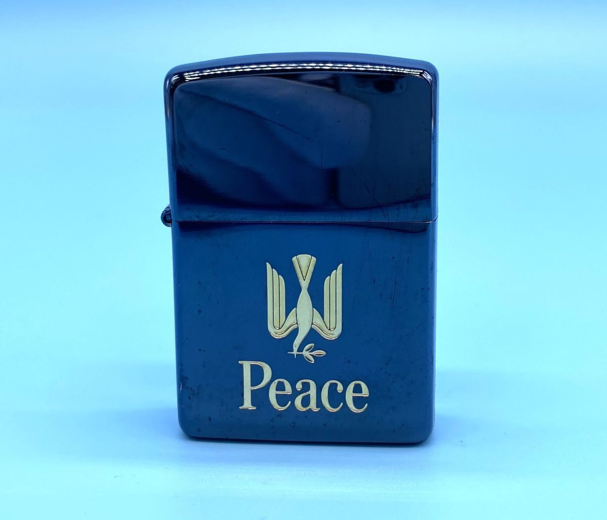 Yahoo!オークション -「ブルーチタン zippo peace」(Zippo Yahoo!オークション -「ブルーチタン zippo peace」(Zippo