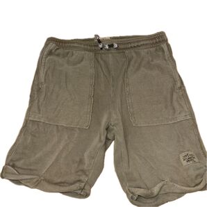 ZARA BOYS 134cm サイズ9 ハーフパンツカーキ made in Pakistan 【中古 子供古着 訳あり特価】