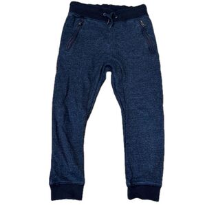 【キッズ古着】H&M キッズ 135cm ネイビー ジョガーパンツ サイドポケットジッパー付