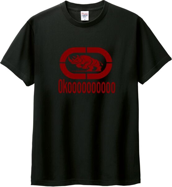 Okooooooo オコー Tシャツ ブラック M-XL 綿100% 5.6オンス パロディ 面白い ネタ 怒 おこ