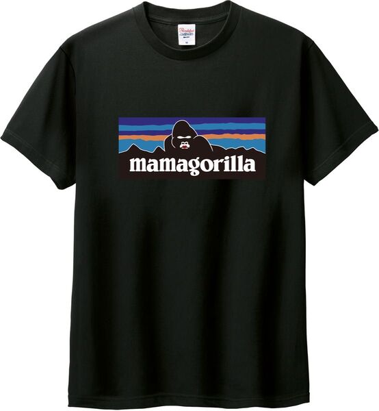 ママゴリラ mamagorilla Tシャツ ブラック M-XL 綿100% 5.6オンス パロディ ネタ