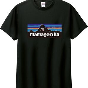 ママゴリラ mamagorilla Tシャツ ブラック M-XL 綿100% 5.6オンス パロディ ネタ